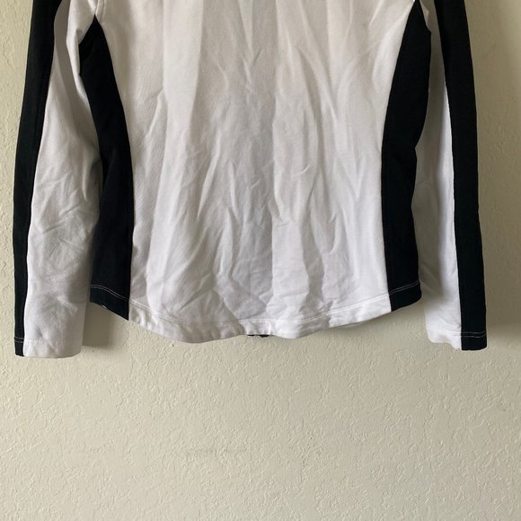 L-RL Ralph Lauren Active Womens Sweater Athleisure Size M Colorblock Zip Up - Picture 9 of 13